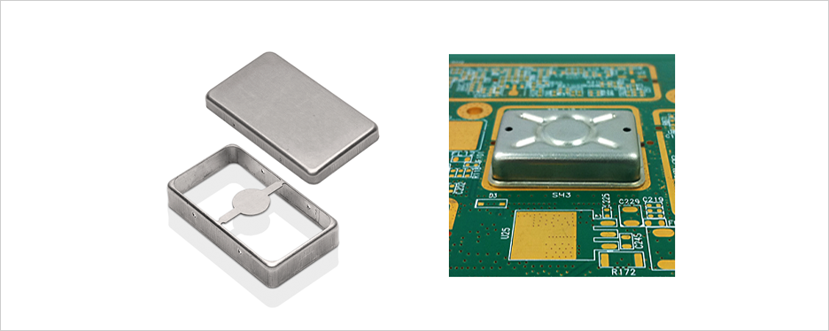 RF shield from PCB design to production